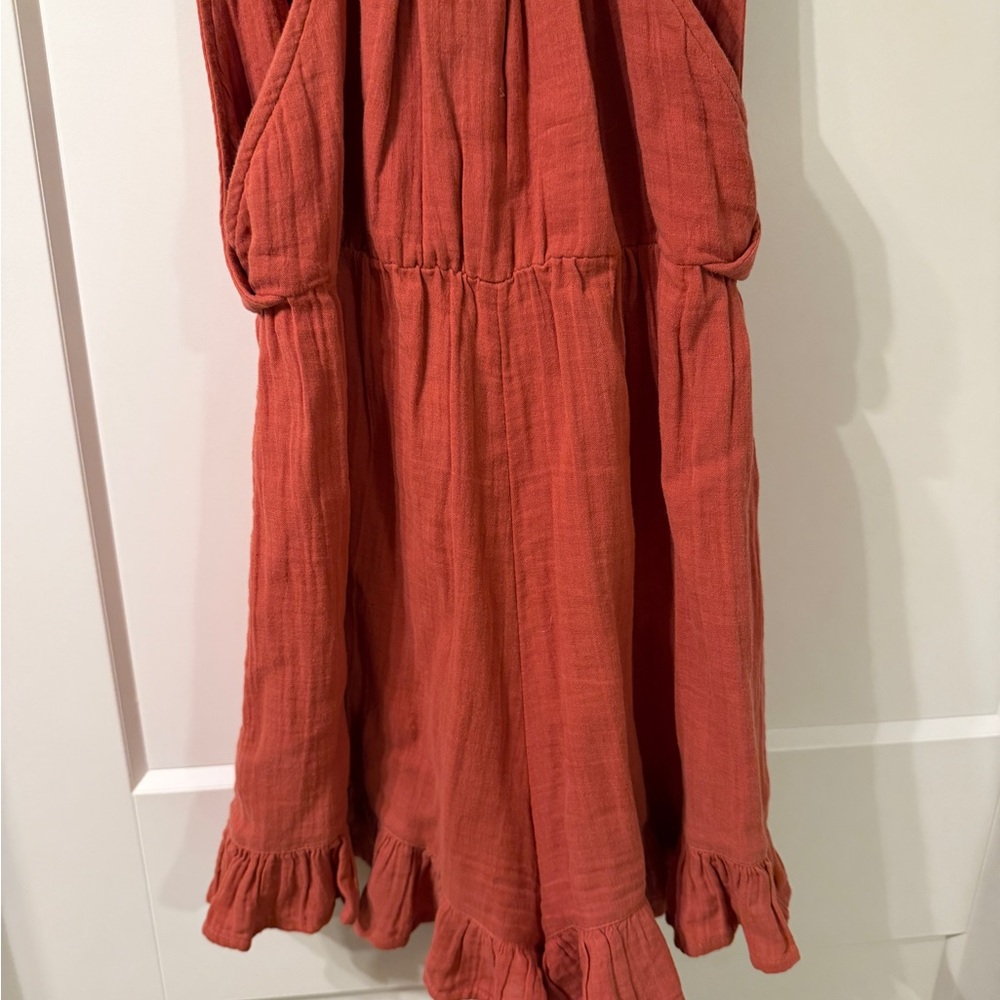 Nordstrom BP Rust Ruffle Romper Size XS - Picture 8 of 9